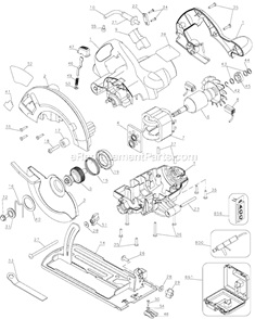 Page A Diagram and Parts List for FS1300CS Type 1 Black and Decker Circular Saw